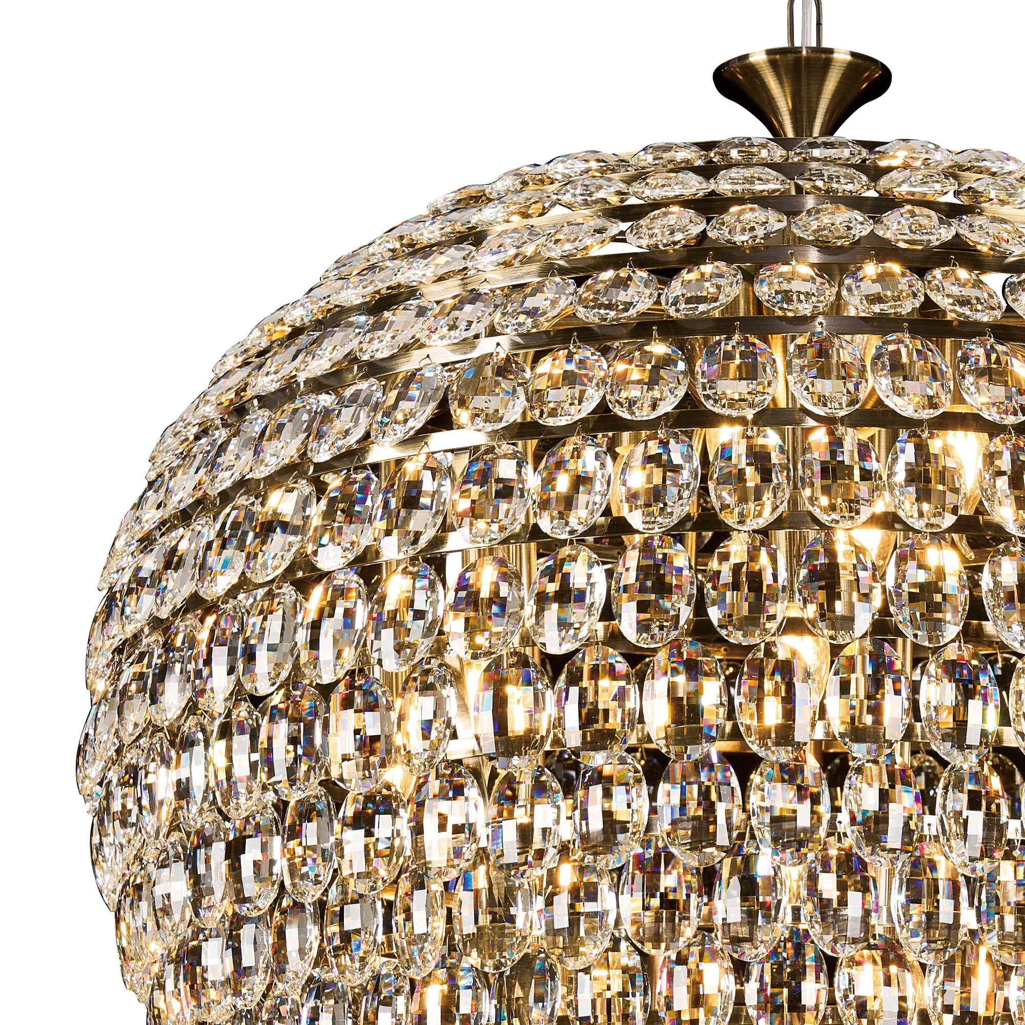 Coniston Pendant 16 Light (46kg) Antique Brass IL32811AB  Diyas Coniston Antique Brass